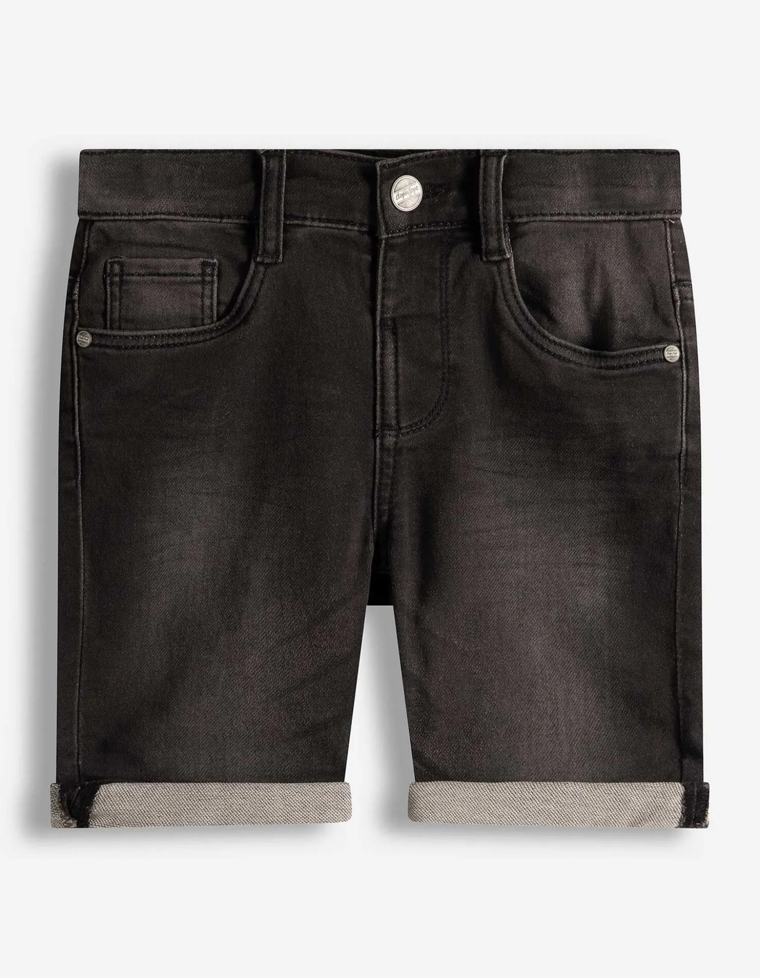 Jeansshorts - Regulierbarer Saum - schwarz