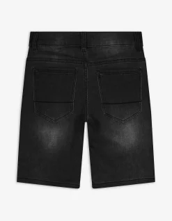Jeansshorts - Regulierbarer Saum - schwarz