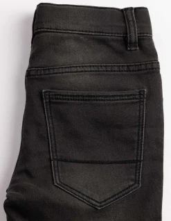 Jeansshorts - Regulierbarer Saum - schwarz