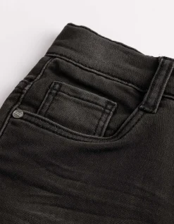 Jeansshorts - Regulierbarer Saum - schwarz