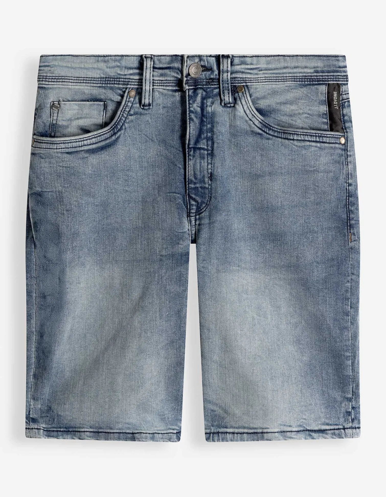 Jeansshorts - Wascheffekte - blau