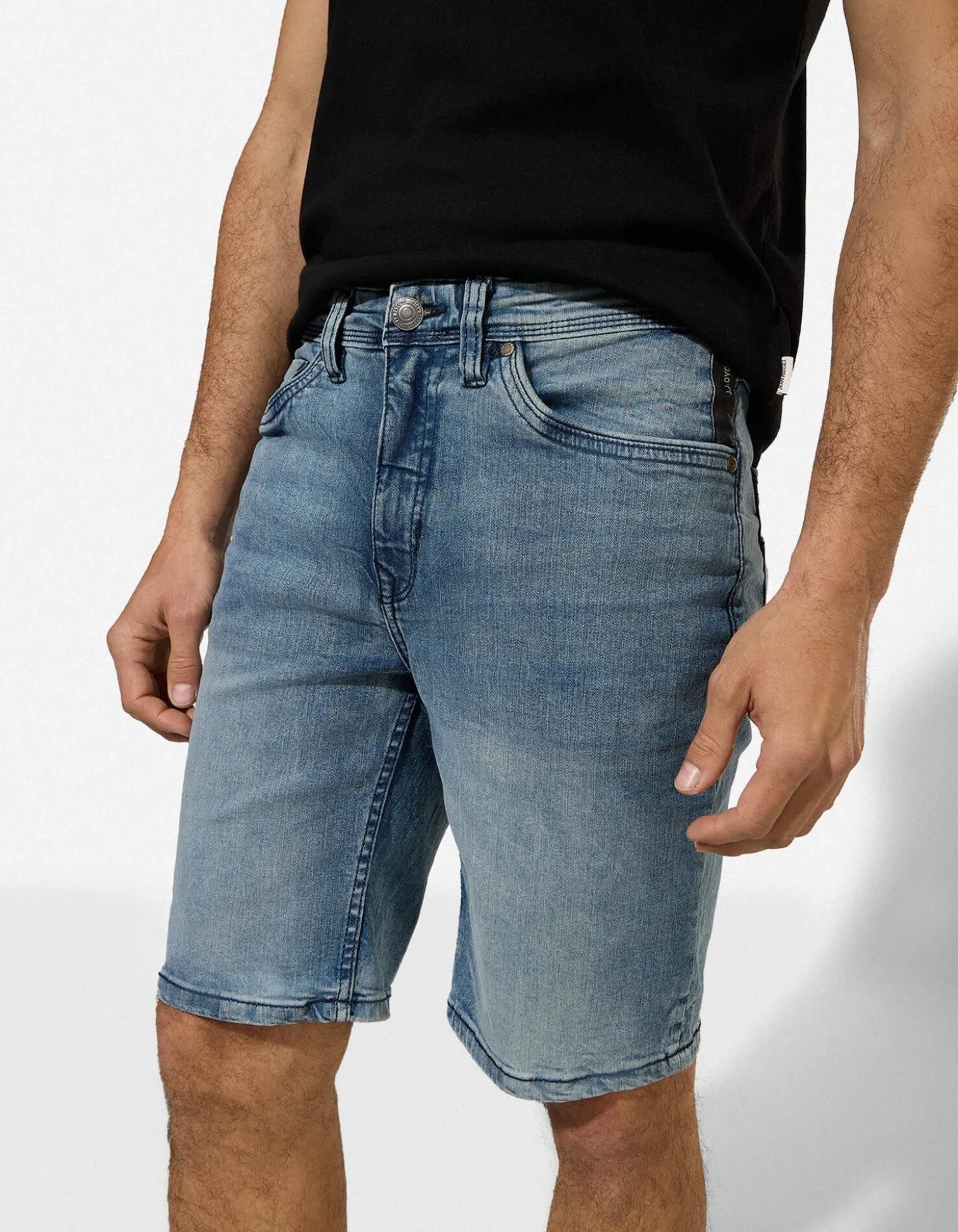 Jeansshorts - Wascheffekte - blau