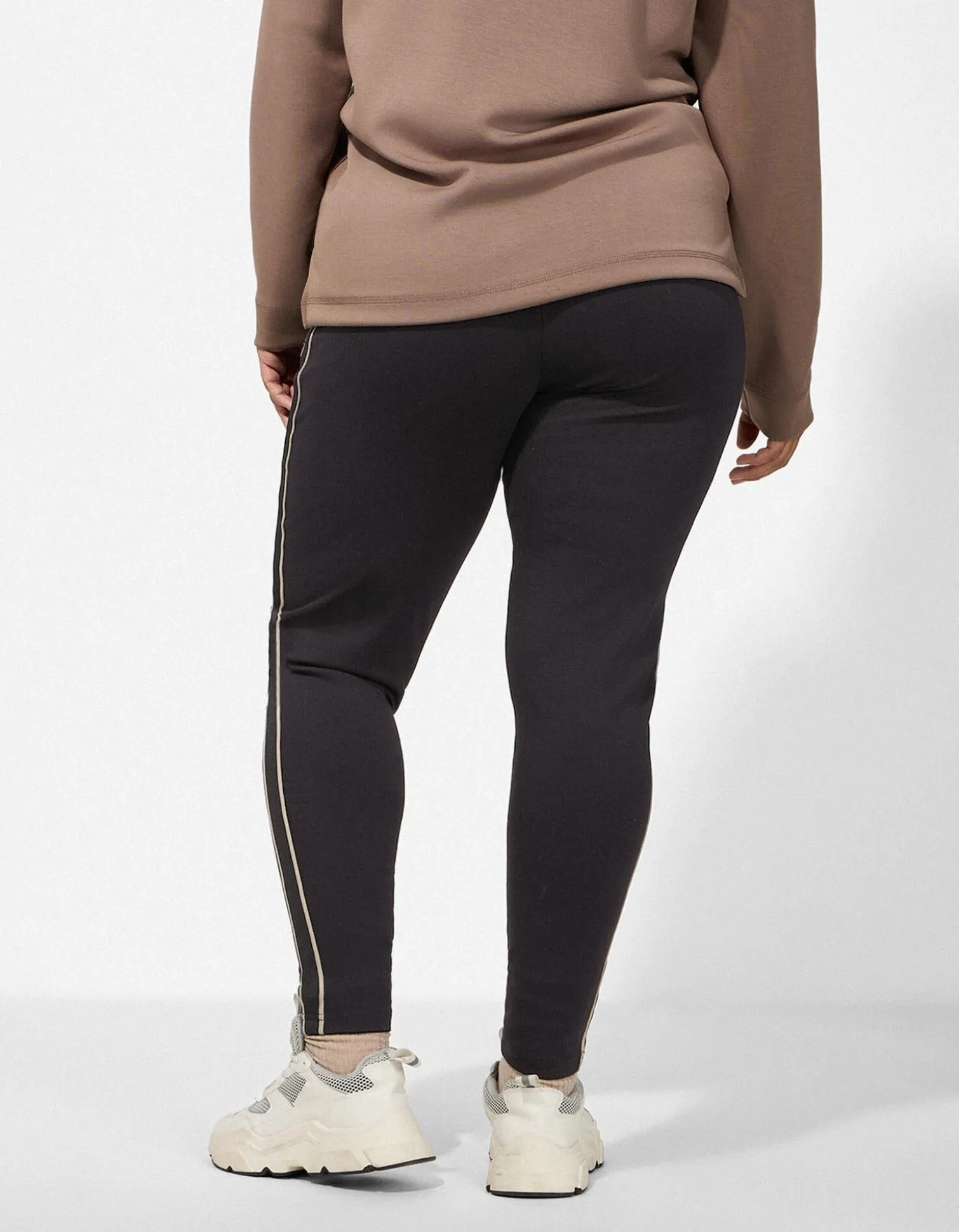 Jeggings - Galonstreifen - schwarz
