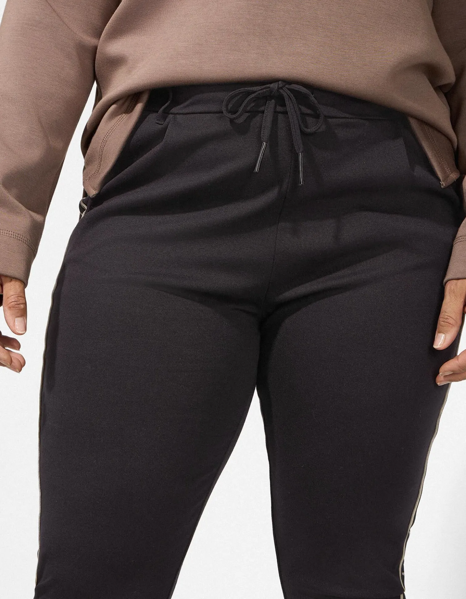 Jeggings - Galonstreifen - schwarz