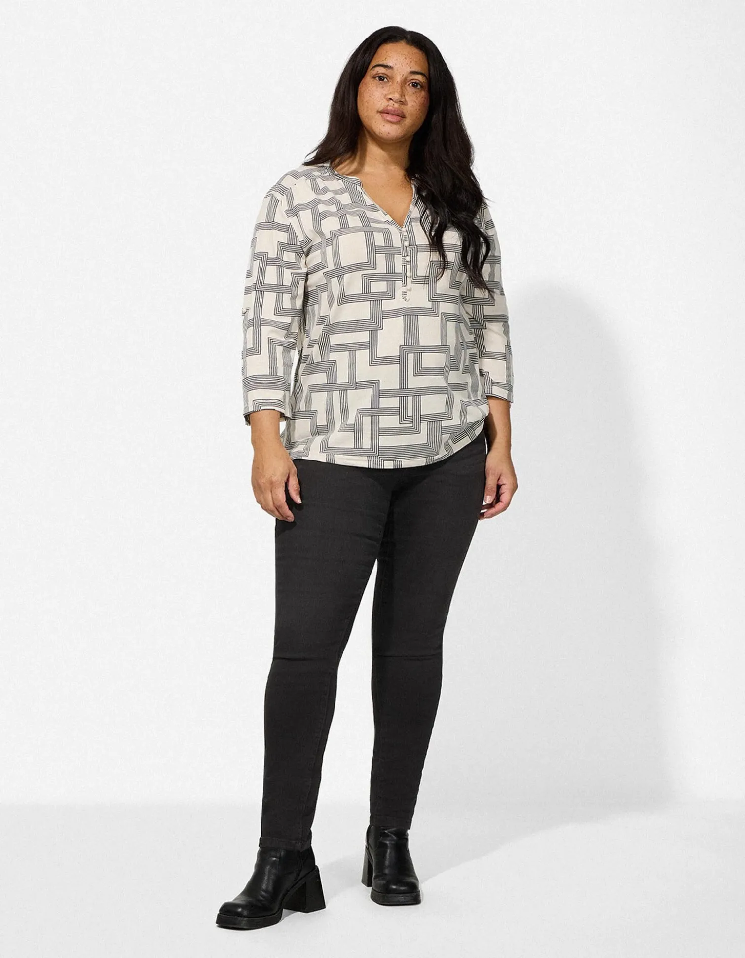 Jeggings - Gürtelschlaufen - schwarz