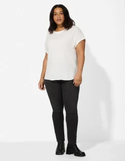 Jeggings - Gürtelschlaufen - schwarz