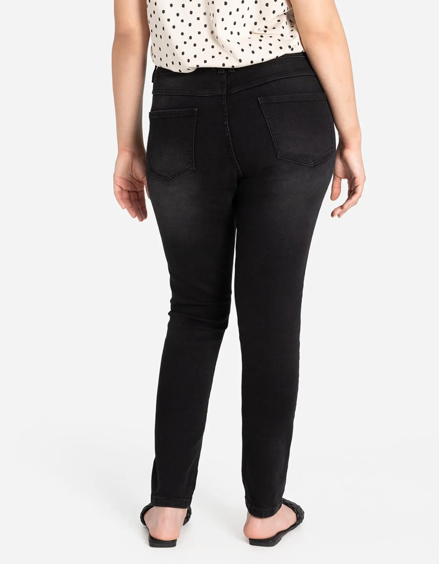 Jeggings - Gürtelschlaufen - schwarz