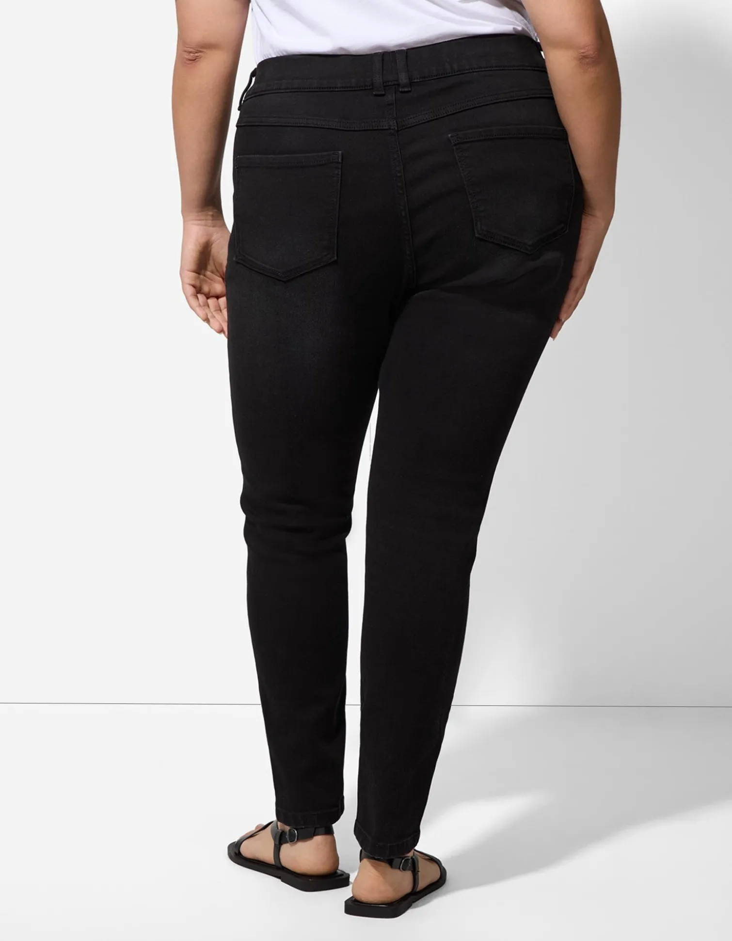 Jeggings - Gürtelschlaufen - schwarz