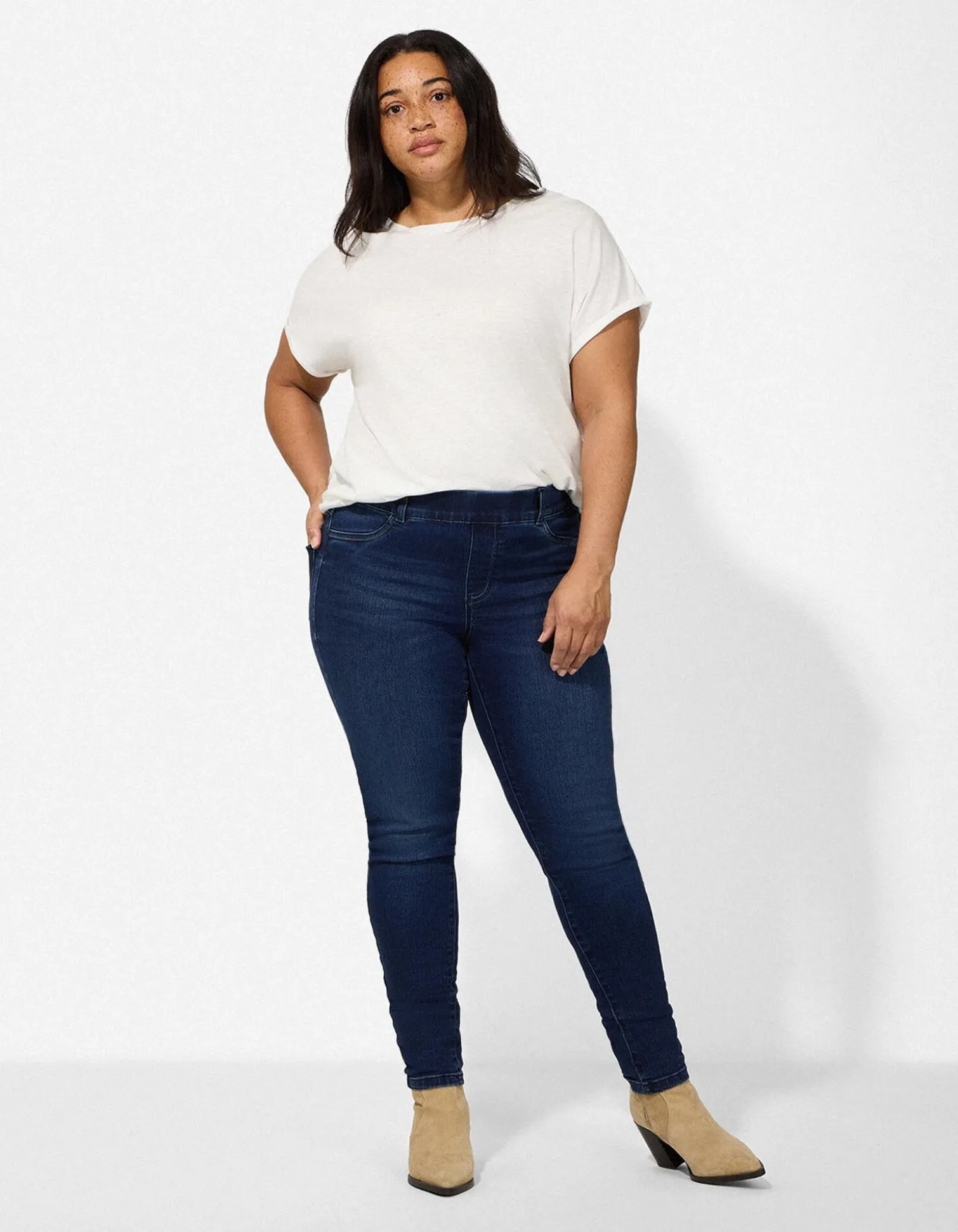 Jeggings - Gürtelschlaufen - dunkelblau