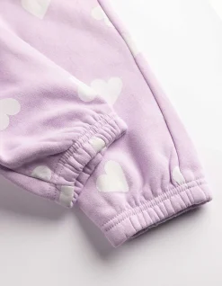 Jogginghose - Allover-Muster - lila