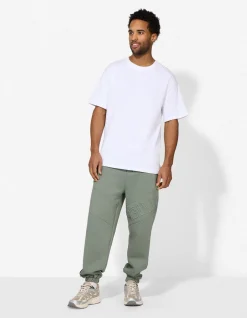 Jogpants - Kontraststreifen - grün