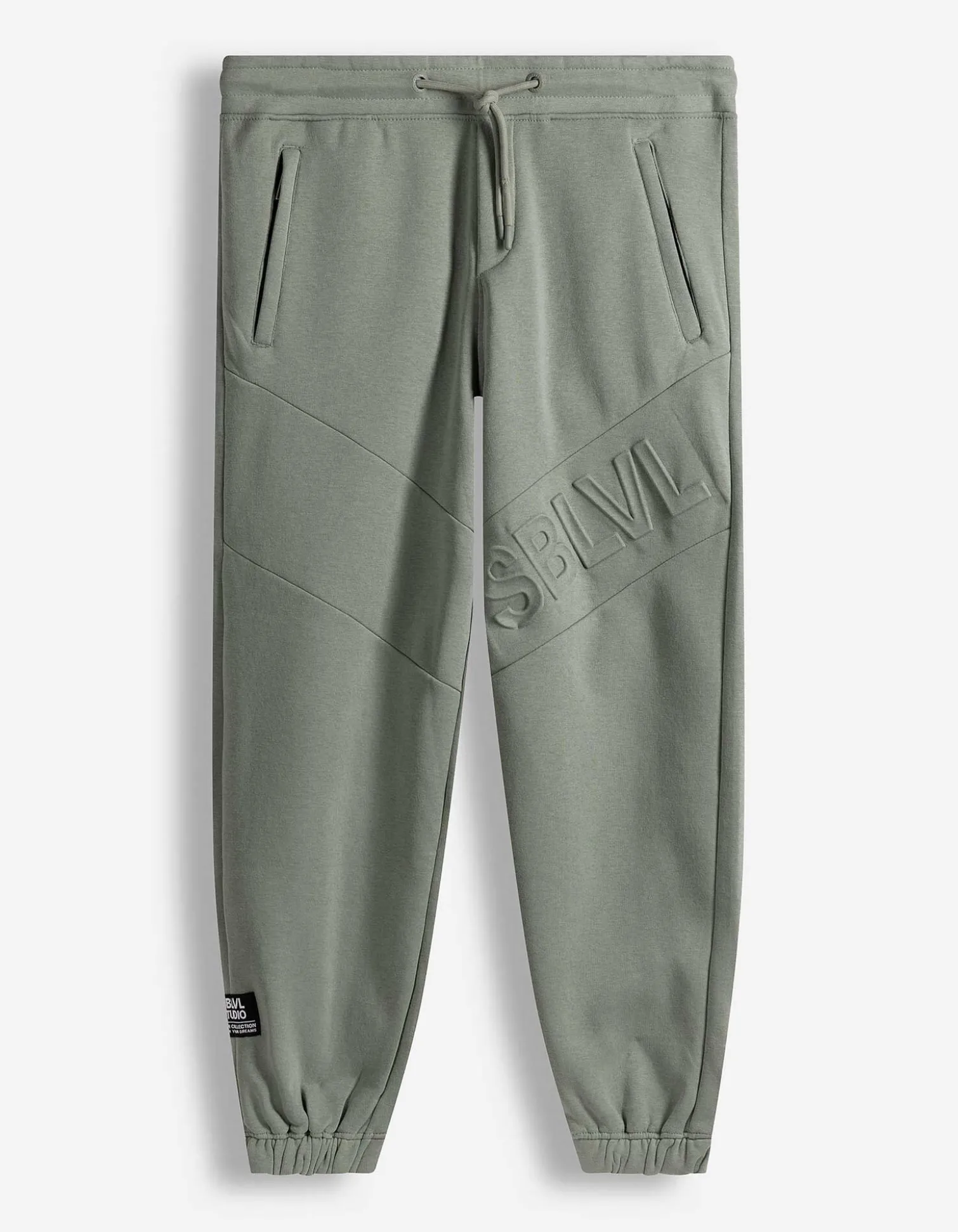 Jogpants - Kontraststreifen - grün