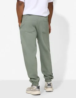 Jogpants - Kontraststreifen - grün