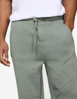 Jogpants - Kontraststreifen - grün