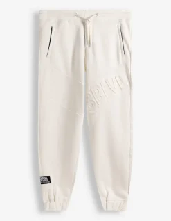 Jogpants - Kontraststreifen - weiß