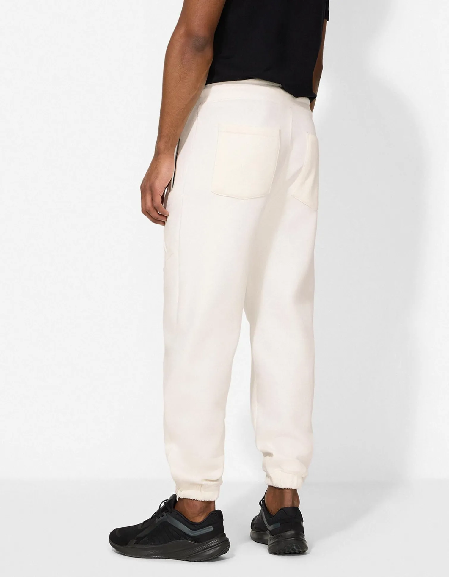 Jogpants - Kontraststreifen - weiß