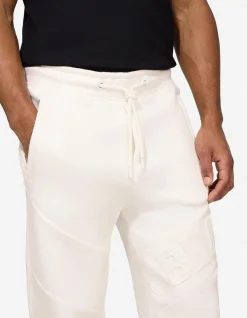 Jogpants - Kontraststreifen - weiß