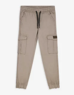 Jogpants - Kordel - hellbraun