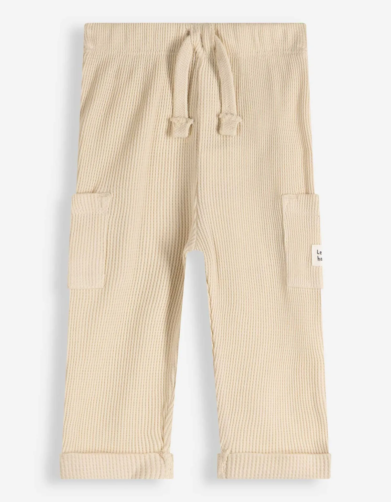 Jogpants - Waffelstruktur - weiß