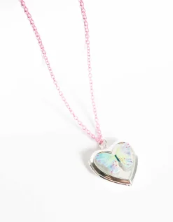 Kette - Amulett - silberfarben