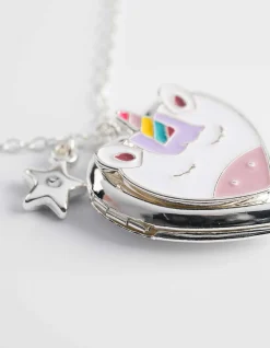 Kette - Amulett - silberfarben