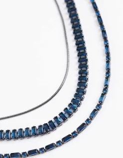 Kette - 3er-Pack - dunkelblau