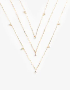 Kette - 3er-Pack - goldfarben