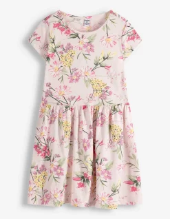 Kleid - Allover-Muster - rosa