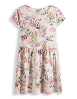 Kleid - Allover-Muster - weiß
