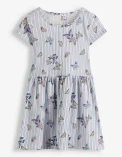 Kleid - Allover-Muster - weiß