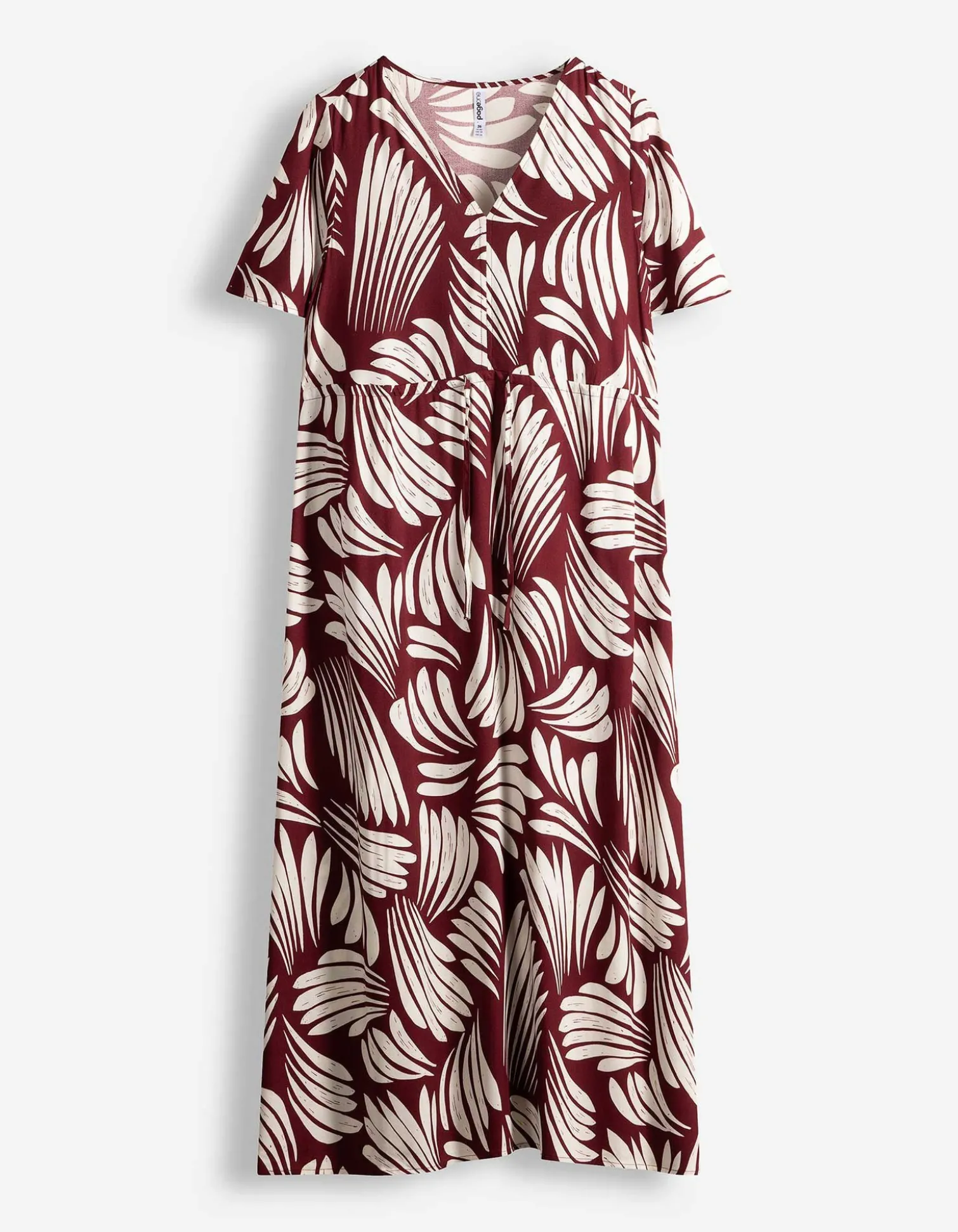 Kleid - Allover-Print - dunkelrot