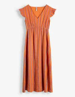 Kleid - Allover-Print - hellrot