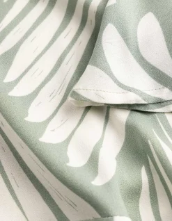 Kleid - Allover-Print - türkis