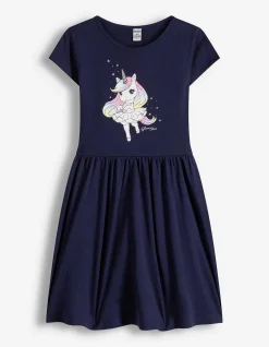 Kleid - einfarbig - dunkelblau
