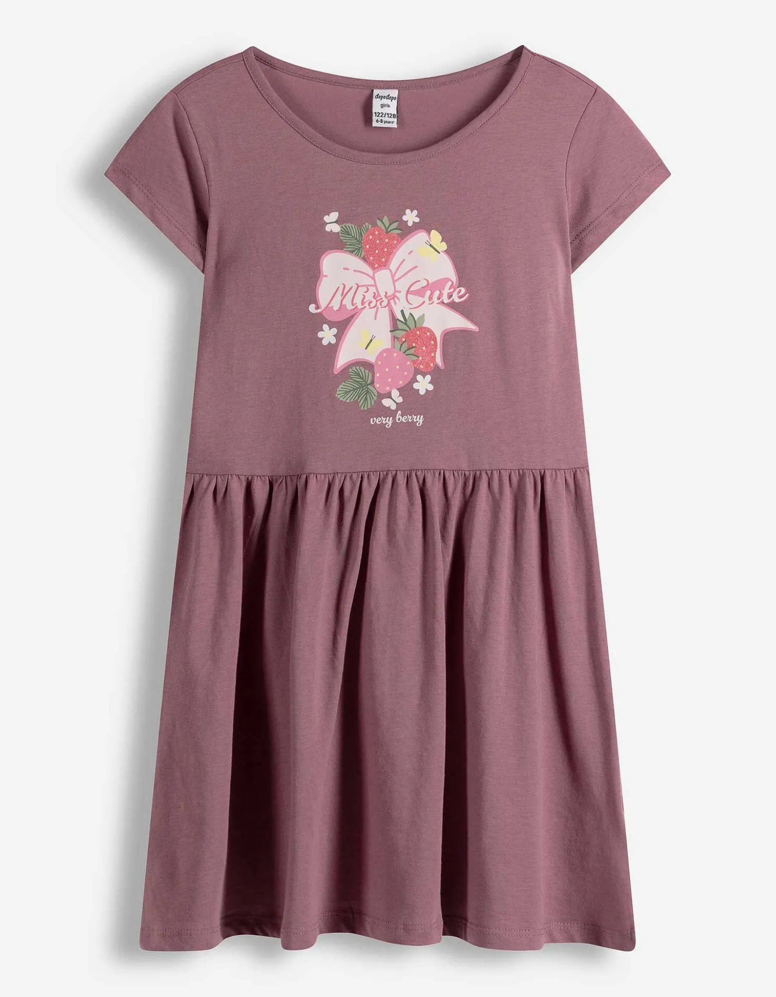 Kleid - einfarbig - dunkellila