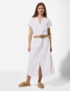 Kleid - einfarbig - weiß
