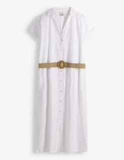 Kleid - einfarbig - weiß