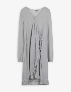 Kleid - Glitzerprint - hellgrau