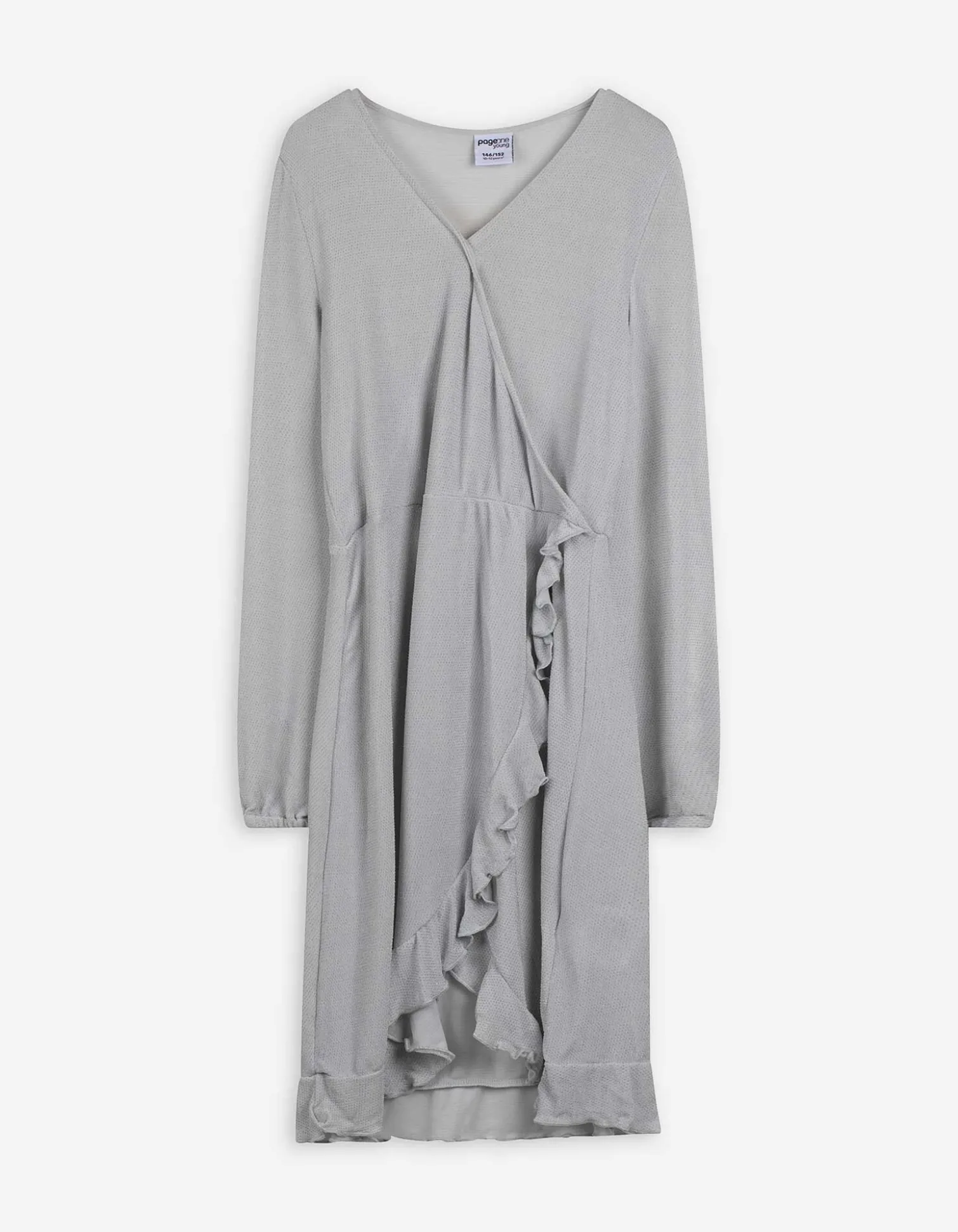 Kleid - Glitzerprint - hellgrau