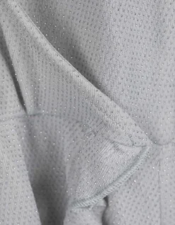 Kleid - Glitzerprint - hellgrau