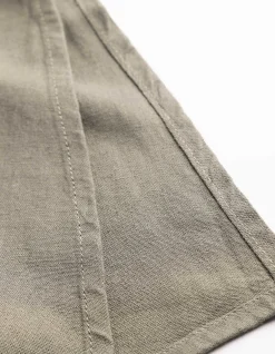 Kleid - Leinen-Optik - grün