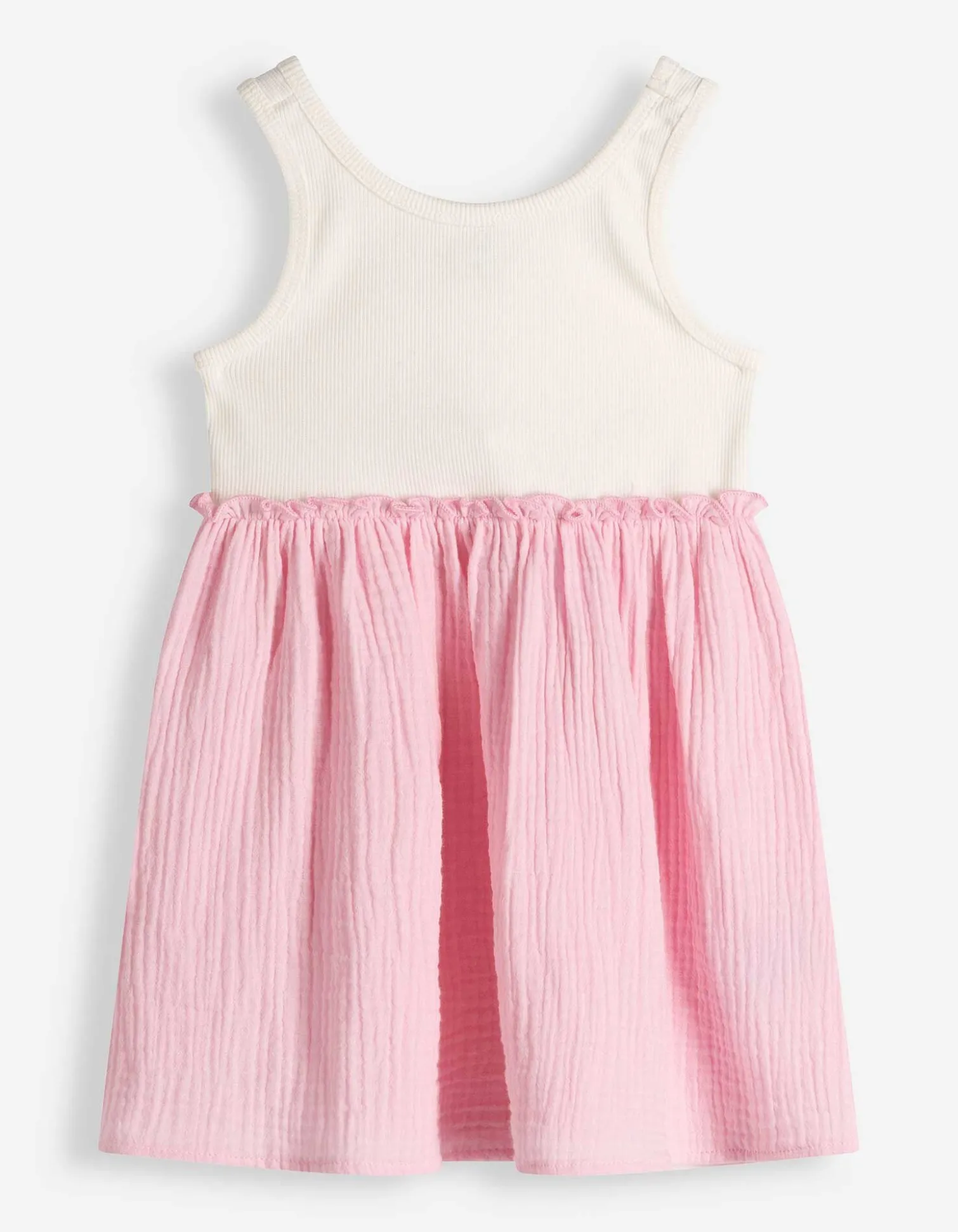 Kleid - Musselin - weiß