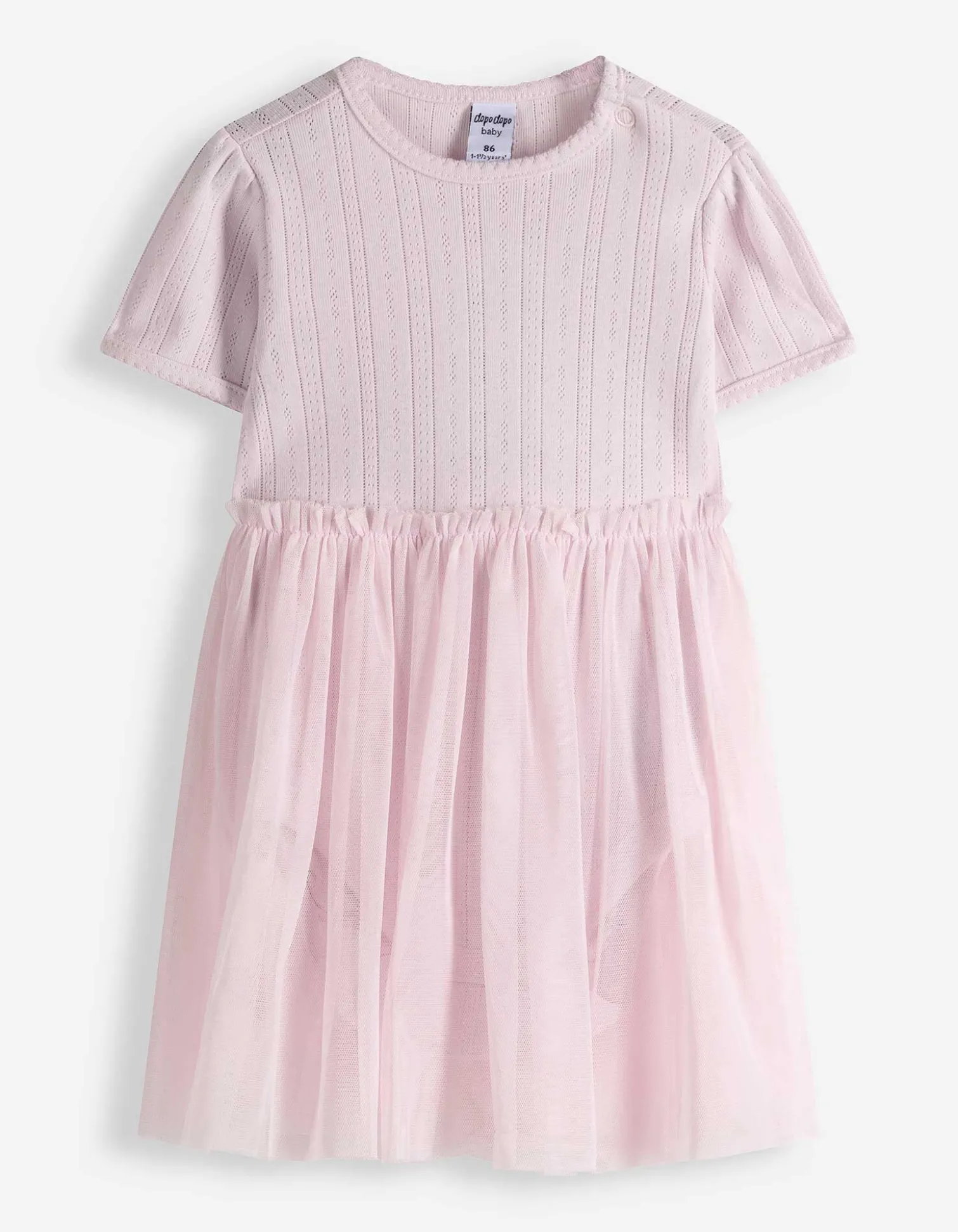Kleid - Pointelle - rosa