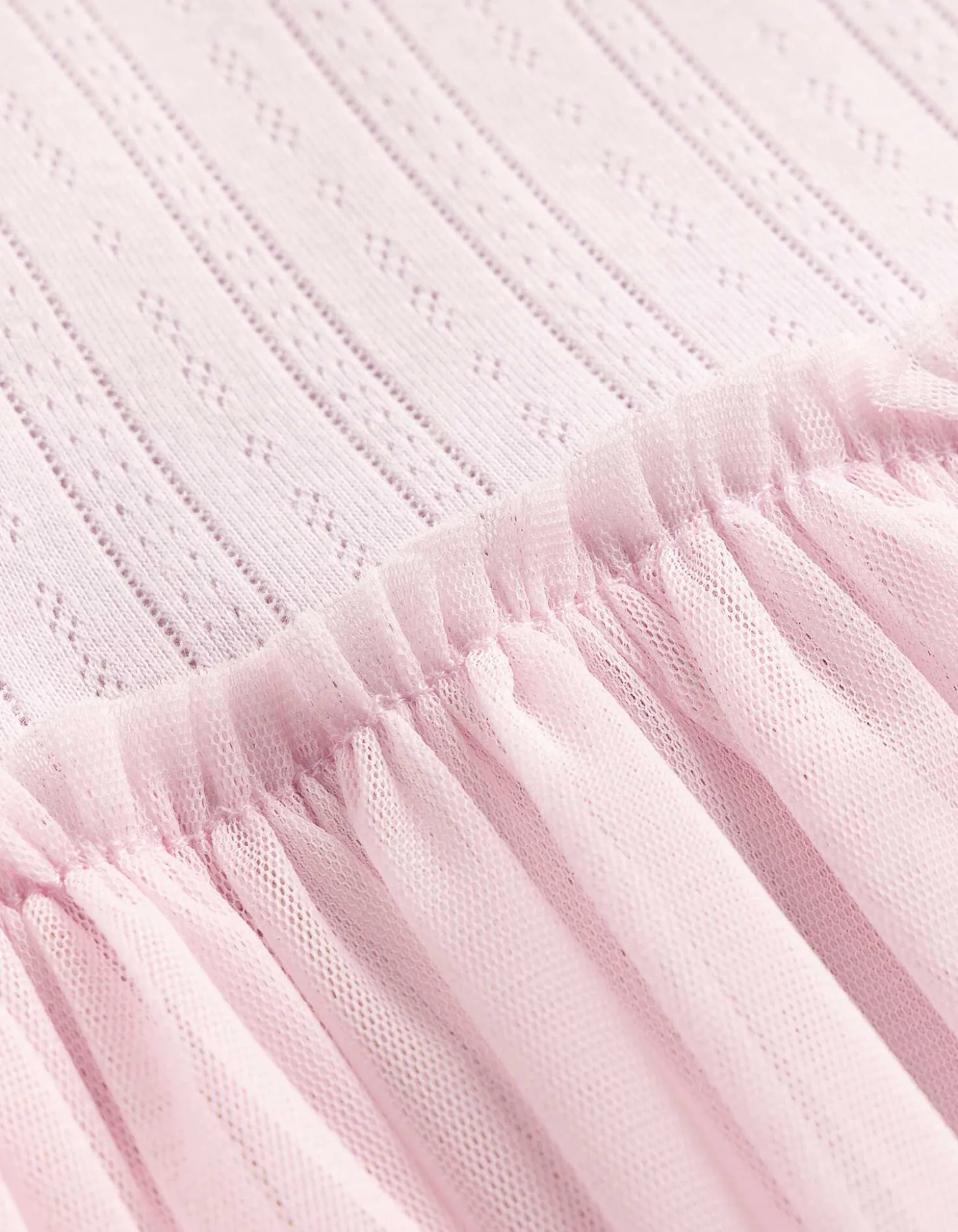 Kleid - Pointelle - rosa