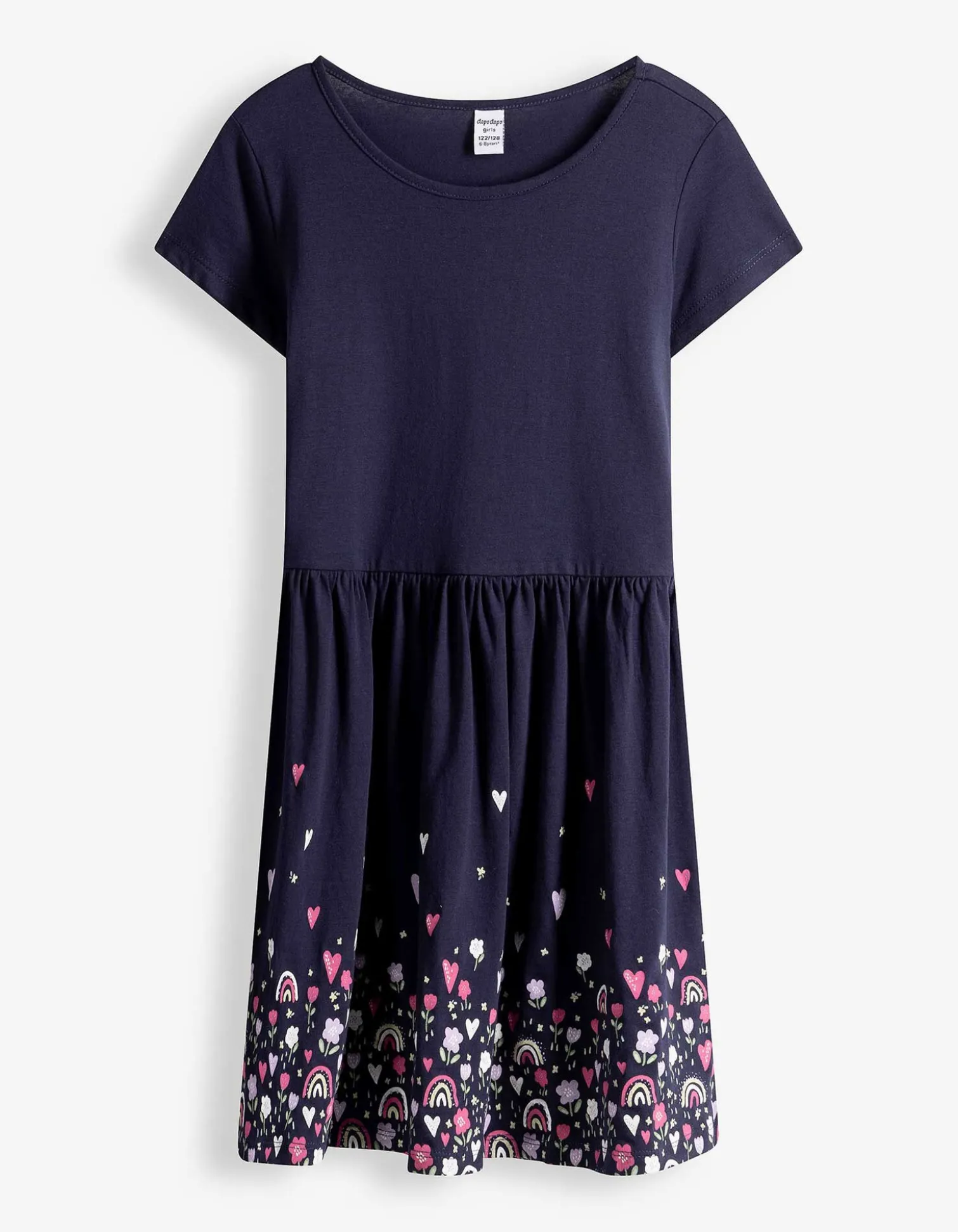 Kleid - Print - dunkelblau