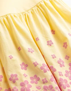 Kleid - Print - hellgelb