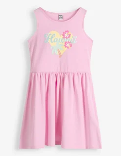Kleid - Print - rosa