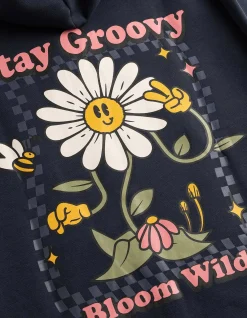Kleid - Rückenprint - dunkelblau