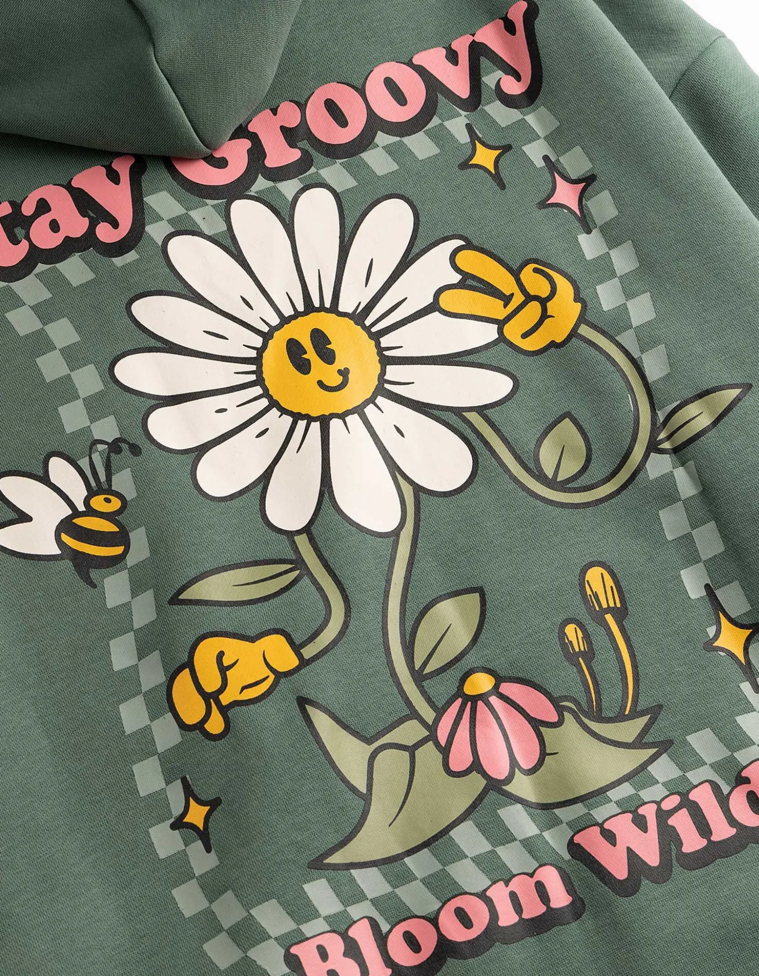 Kleid - Rückenprint - grün