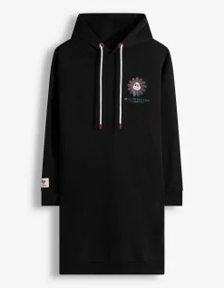 Kleid - Rückenprint - schwarz